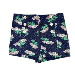 Janie And Jack Button Front Floral Shorts Size 6
